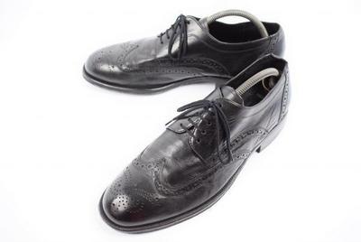 Hergestellt in Deutschland Lloyd Leder Wingtip 27.5 Schwarz(GEBRAUCHT)