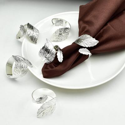 12Pcs Napkin Buckles Creative Shape CreateEye-catching Practical Anniversary Birthday Party Leaf Rings Kitchen Supplies