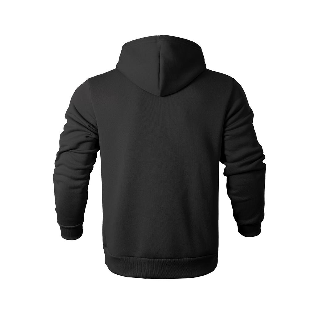 Men's Half-Zip Hooded Pullover Sweatshirt Color Block Loose Fit Long Sleeve Casual Athletic Top for Spring and Fall