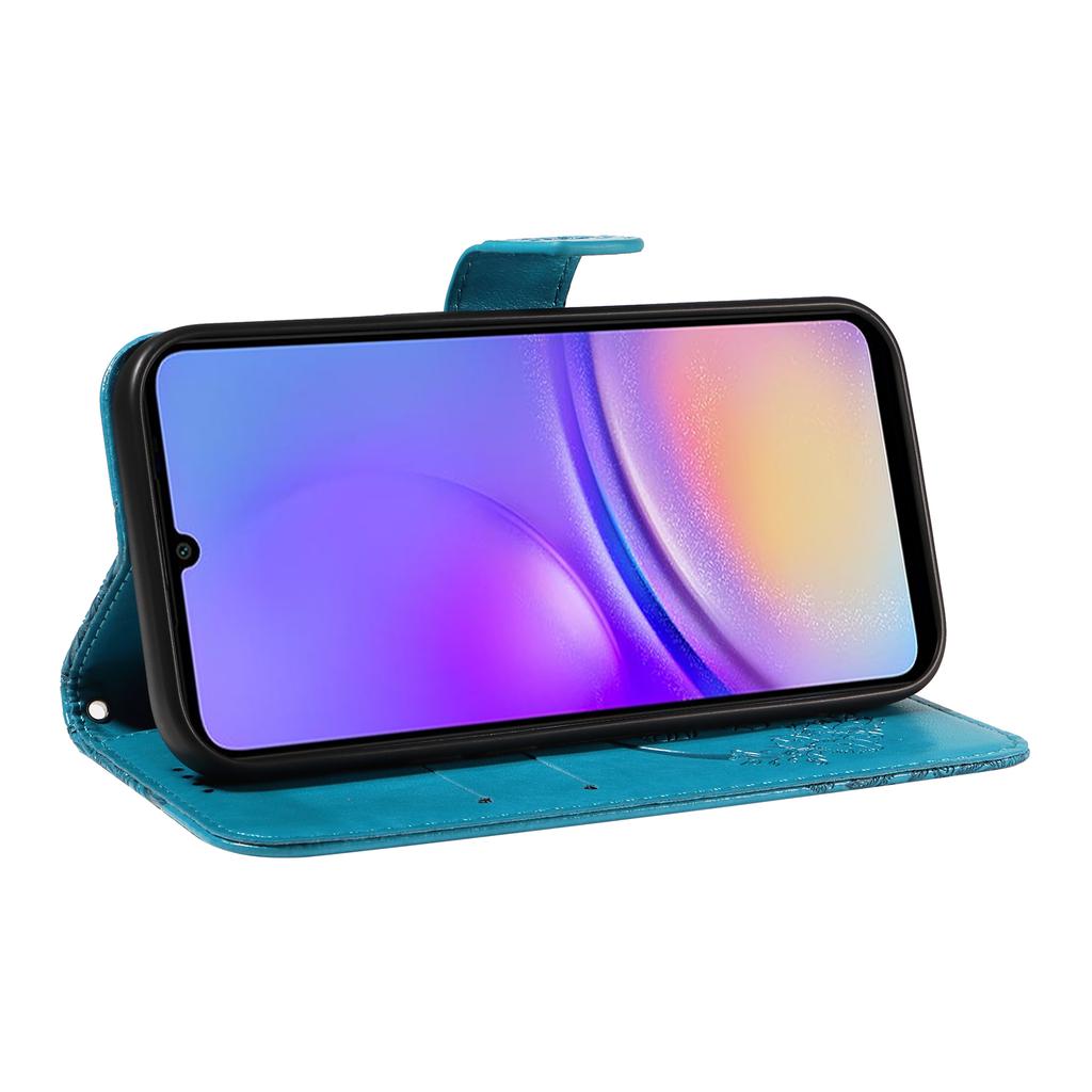 For Samsung Galaxy A05 4G Case Butterfly Leather Wallet Phone Cover with Hand Strap