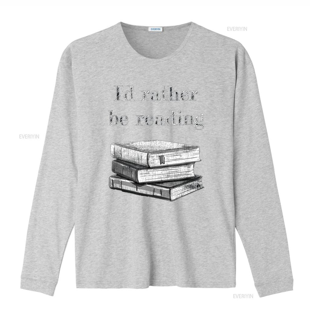 Book Lover I D Rather Be Reading T Shirt Vintage Washed Homme Designer Clothes Stylish Slightly Unisex Comfortable Versatile