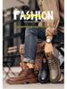 Bottes Martin en Cuir Doublées de Polaire Automne/Hiver 2025 - Chaussures Décontractées Hautes Résistantes à la Saleté pour Hommes