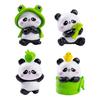 6 ks Mini Panda Figurky Ozdoby Panda na Palubní Desku Auta Miniaturní Zvířecí Ozdoby pro DIY Řemesla Mikro-Krajiny Pohádková Zahrada