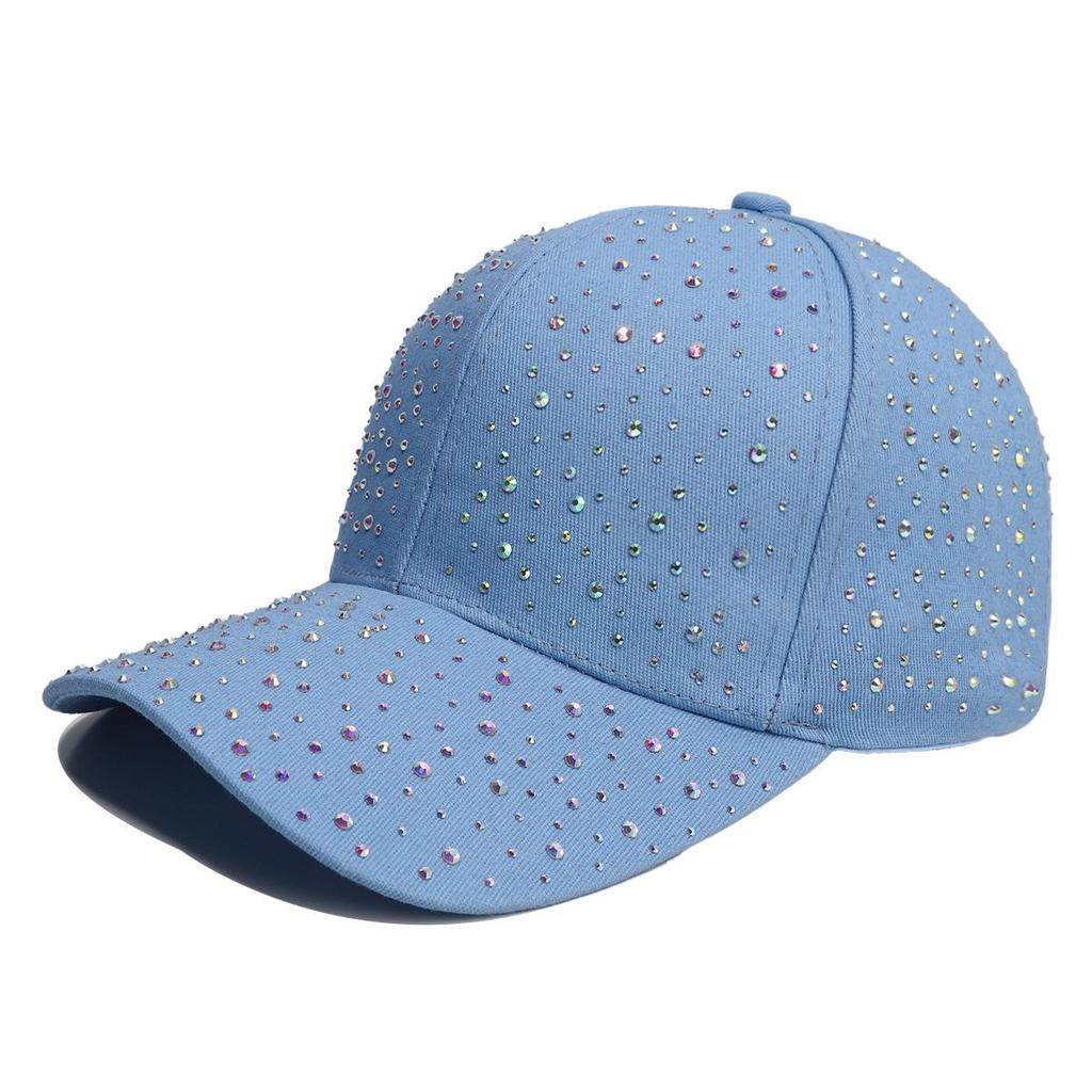 Women's Summer Rhinestone Baseball Cap - Stylish, Face-Slimming Hat