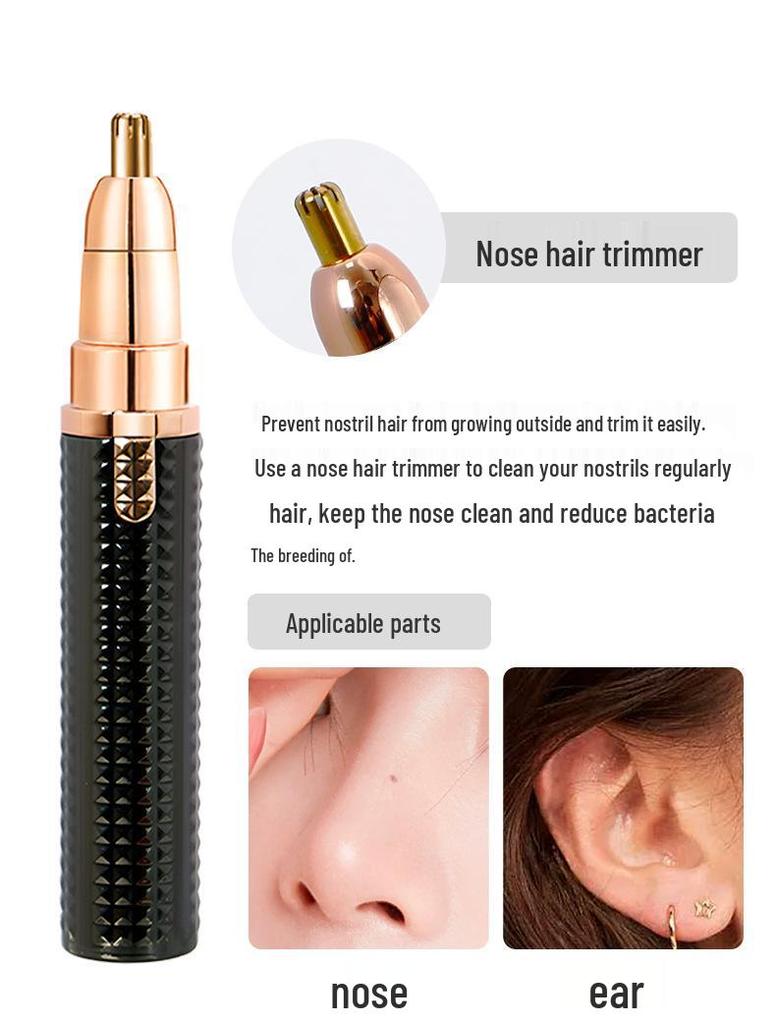 Women's Electric Eyebrow and Nose Hair Trimmer & Razor Set