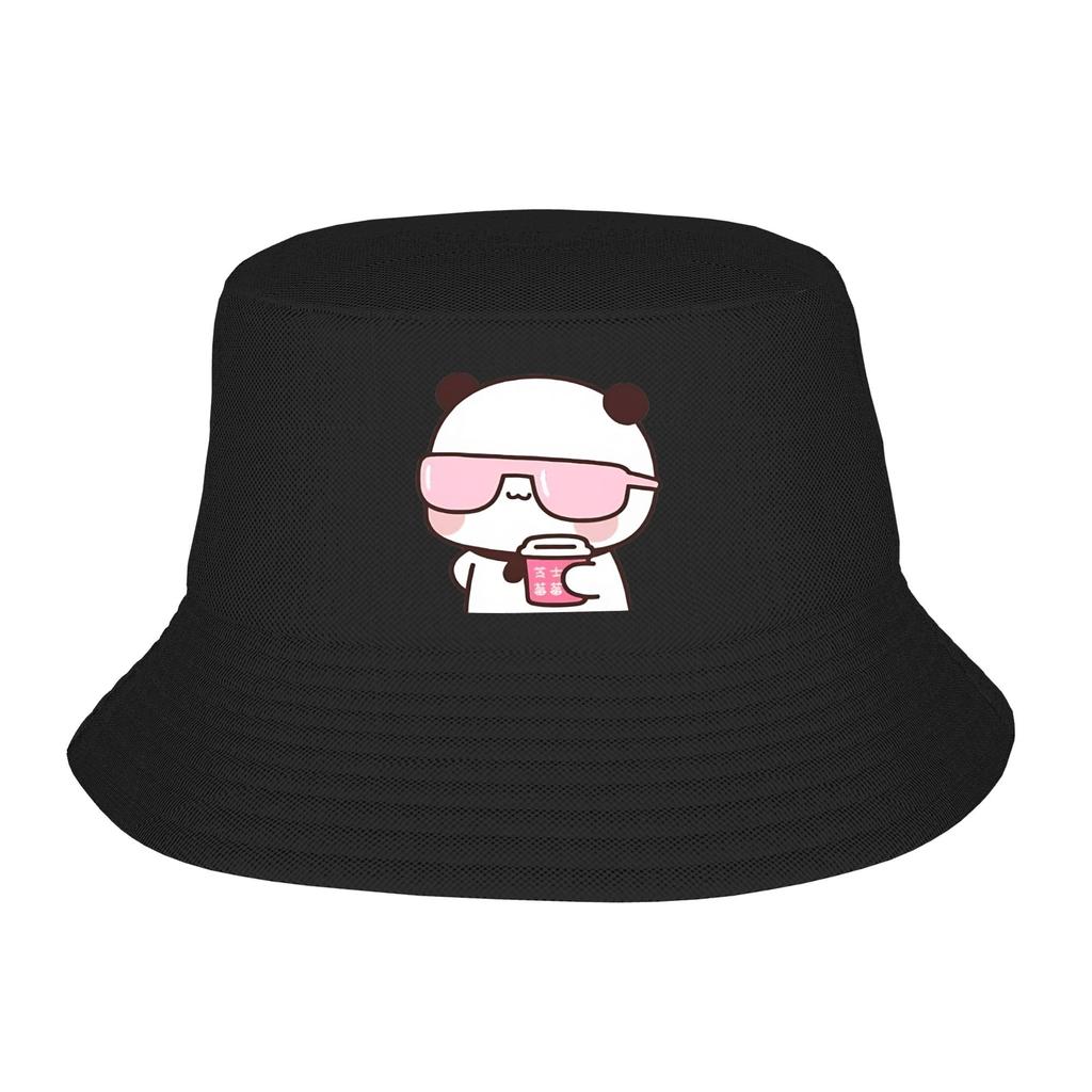 DuDu Bear And BuBu PandaS Love Bucket Hat Harajuku FisherUnisex Caps For Unisex Women Classic Beach Travel Sun Hats Foldable Cap