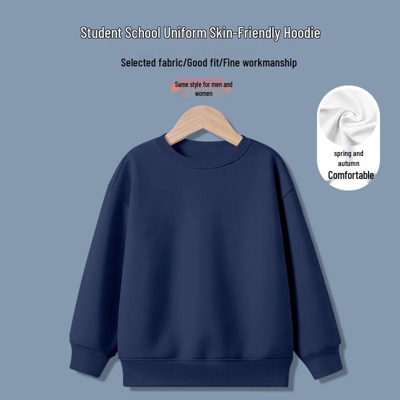 Jungen Sweatshirt mit Fleece-Futter: Warmes, locker geschnittenes Langarm-Oberteil für die Herbst-/Winter-Schuluniform