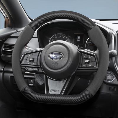 Suitable for Subaru Suede Matte Carbon Fiber Texture Steering Wheel Cover Suitable for Forester 2025 Sh Sj 2009 Impreza Legacy 2014 Levorg Xv Outback