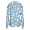Sudadera con capucha ligera para mujer con cremallera, manga larga, capucha y bolsillos, estampado floral, ropa exterior con protección solar