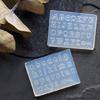 5Pcs/set Nail Art Molds UV Epoxy Resin Glue Silicone Mould Letters and Numbers