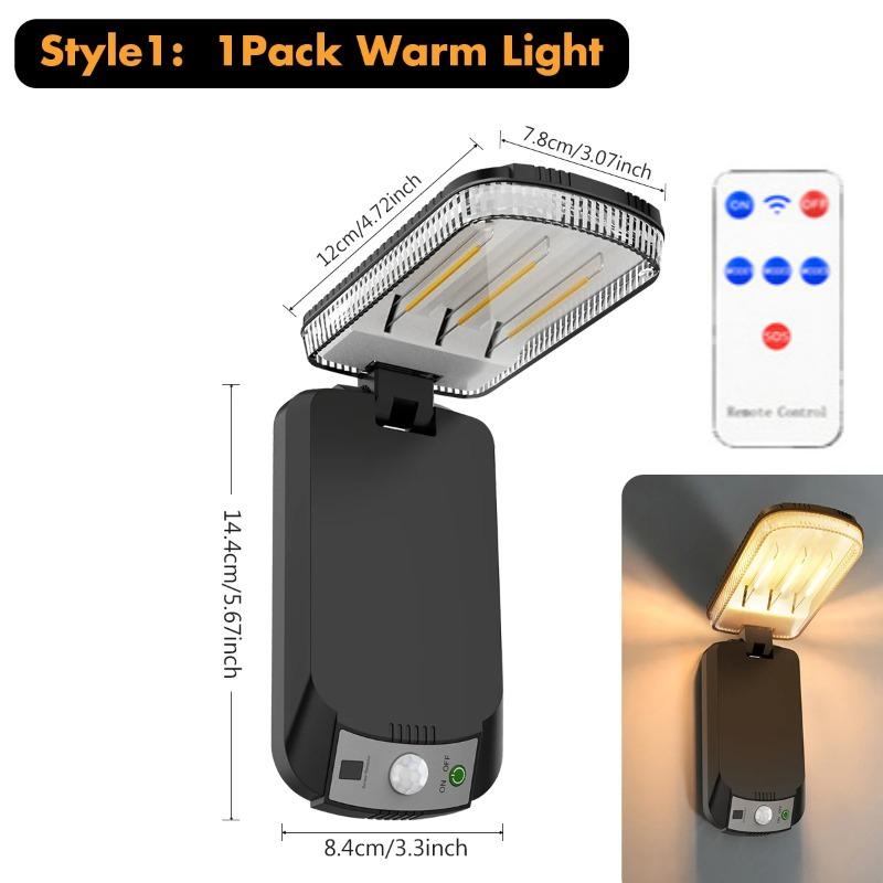Foldable Solar Wall Light with Remote Control 3 Modes LED Solar Lamp IP65 Waterproof Outdoor Garden Wall Light