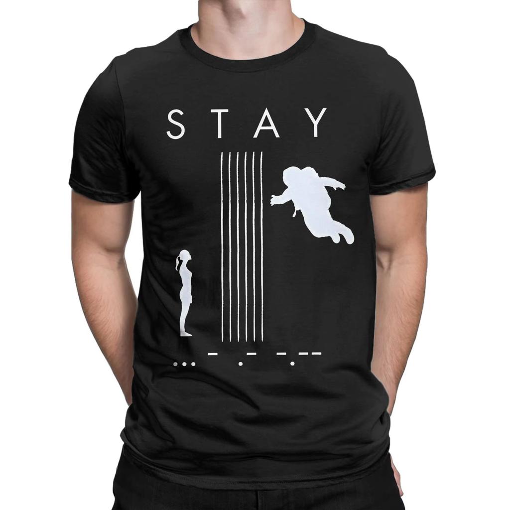 Summer Interstellar S T A Y Cooper and Murph Novelty T-Shirts Cotton Tee Shirt for Couple Y2K Hot Sale Short Sleeve Tops Tees