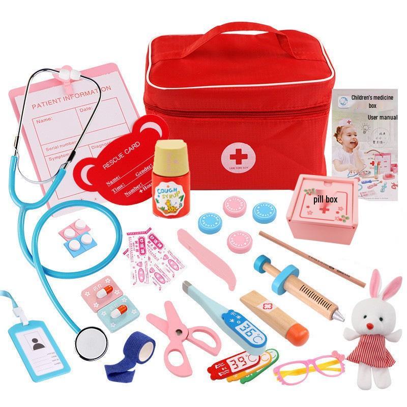 Kids' Wooden Medical Playset: Doctor Role-Play Toy for Boys and Girls