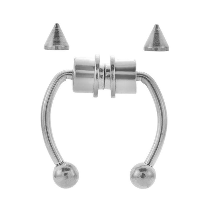 1pcs U Shaped Fake Piercing Nose Ring Alloy Nose Piercing Hoop Septum Rings for Women Body Jewelry Gifts Fashion Magnetic