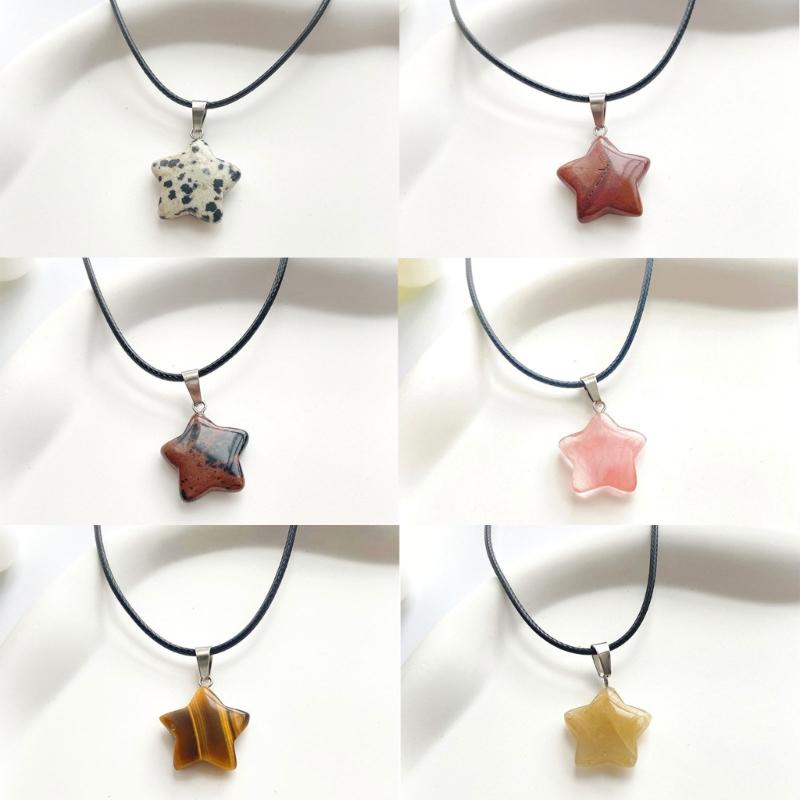 Star Pendant Star Charm Fashion Jewelry Accessory Natural Stone Material Jewelry Findings Perfect Gift for Women Girls