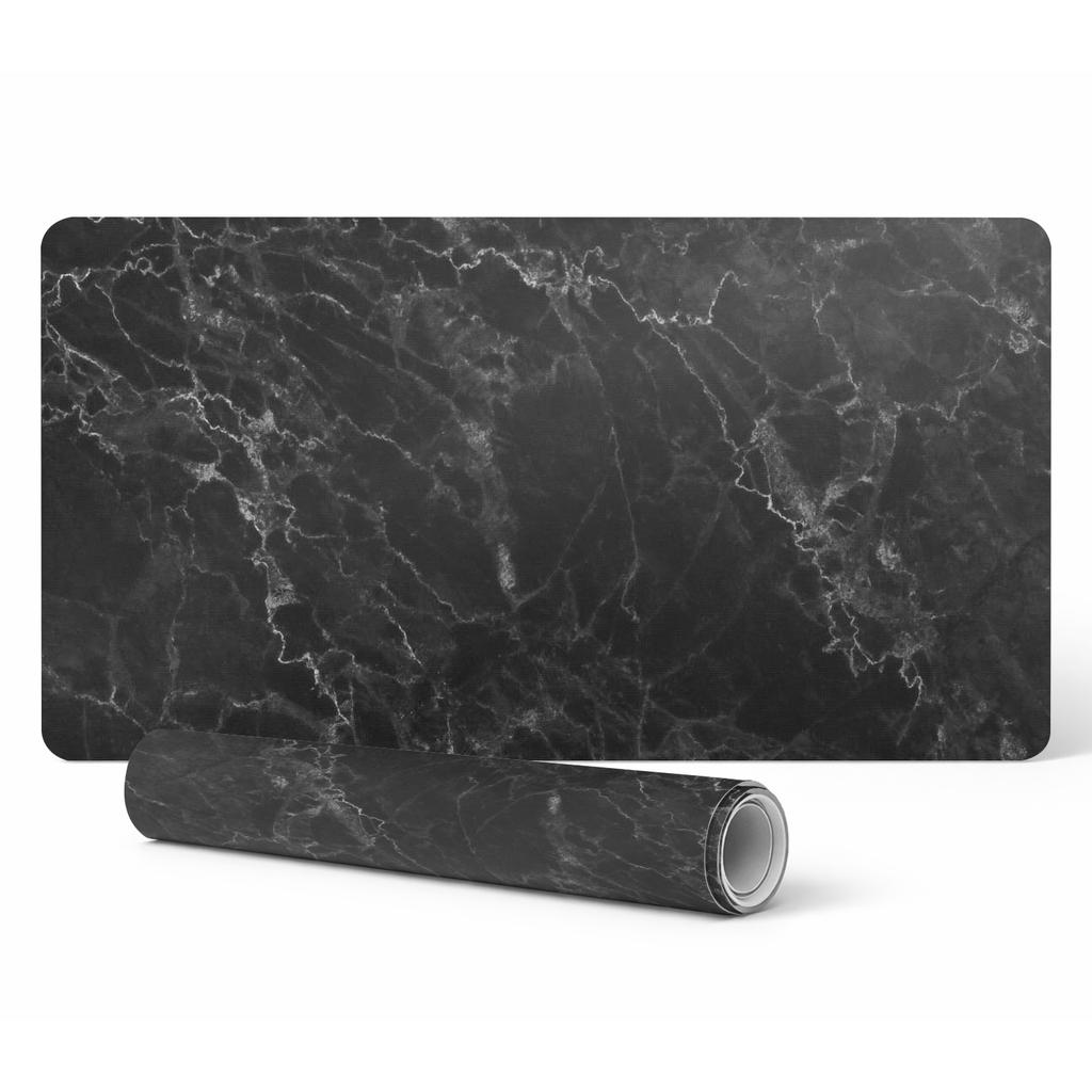Anti-Slip Protective Desk Mat with Marble Vein Graphic 100x50 cm