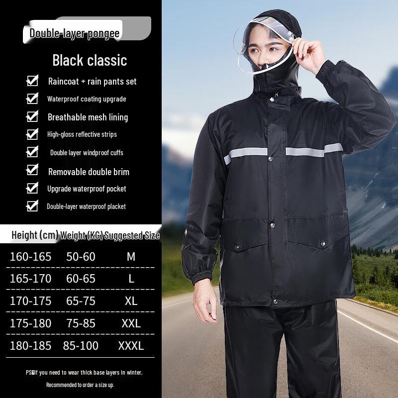 FengGeTu A57 Reflective Cycling Rain Suit