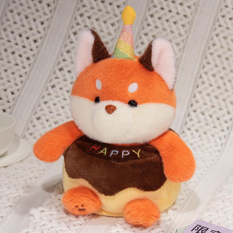 Creative Singing Birthday Cake Puppy Doll with Candle-Blowing Feature - Plush Toy and Birthday Gift for Girls 30cm (0.19kg)