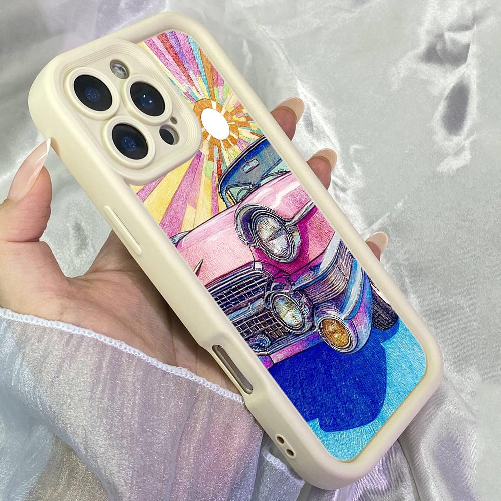 JT171 Klasyczny Samochód Vintage do iPhone 17 16 15 14 Pro Max Samsung S26 S25 Ultra A17 A16 A07 A56 A15 Xiaomi 15T Redmi 15c 14C Note 13 14 Miękkie Etui TPU