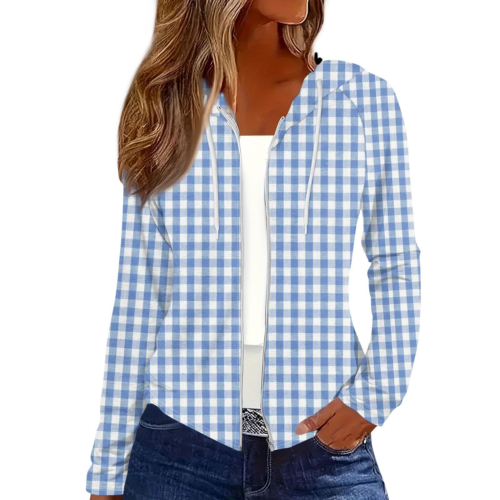 Женская мода повседневная застежка-молния с капюшоном и принтом с длинным рукавом — фото 3