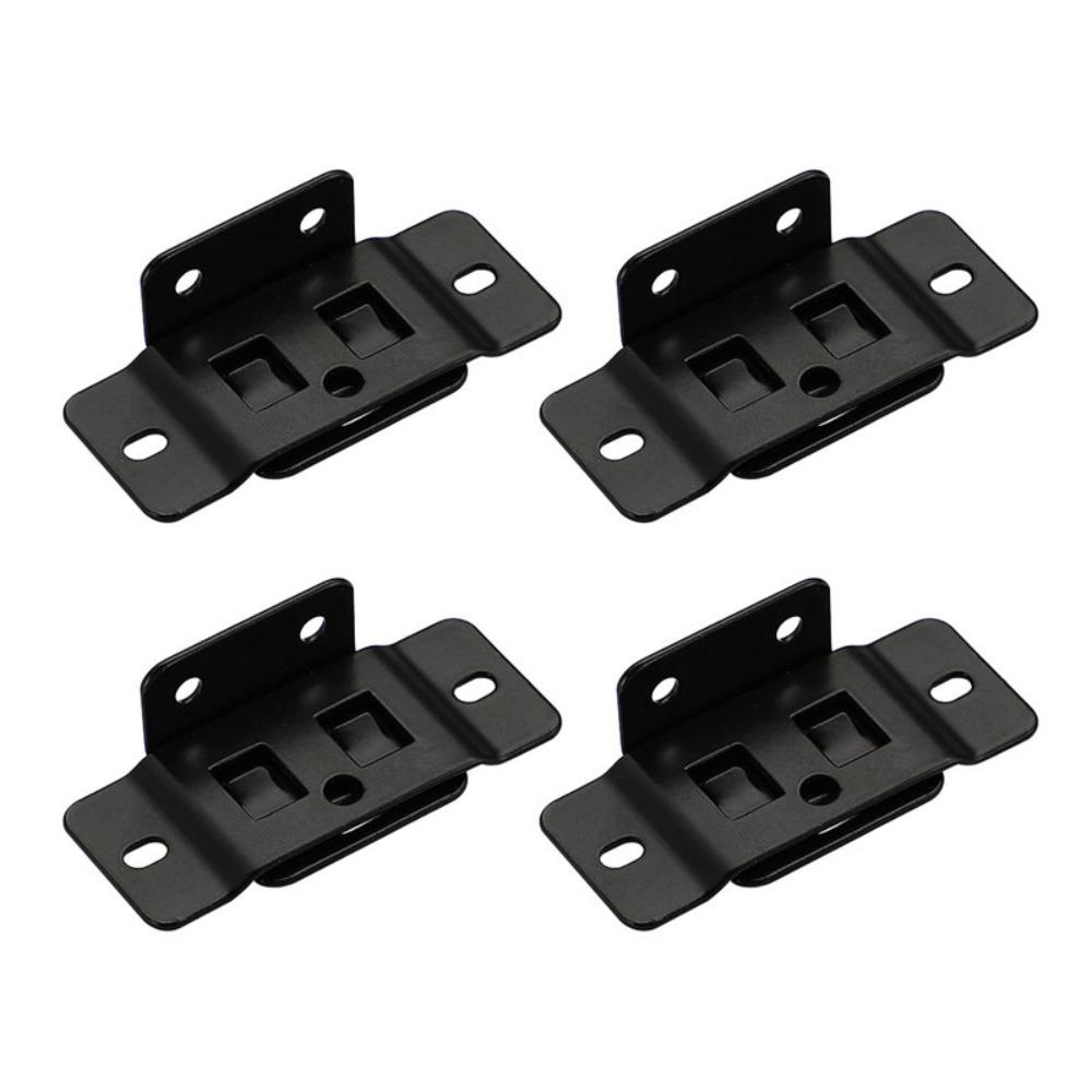 

4Pcs Metal Cabinet Corner Code 90 Degree Two in One Insert Hardware Accessories чорний