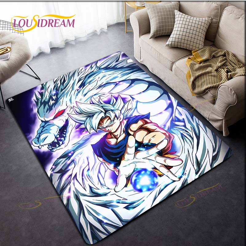 Ковер Dragon Ball Goku с 3D принтом, мультяшный ковер для гостиной, спальни, ковер для детской комнаты, игровой коврик для ползания 40cm x 60cm