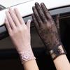 Sunscreen Gloves for Women In Summer Thin Ice Silk Design Touch Screen Anti Slip Lace Anti Outdoor Cycling and Driving