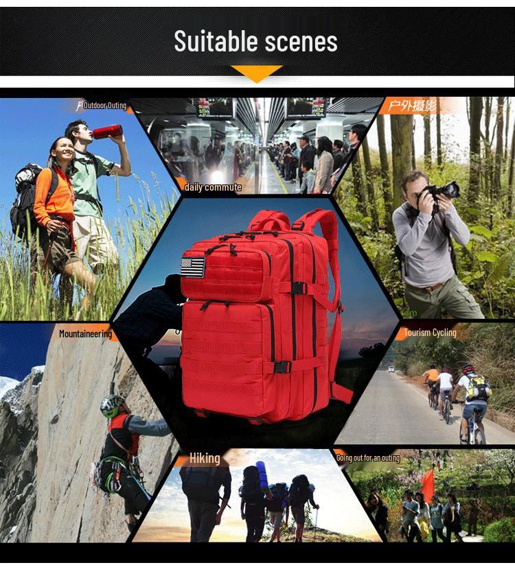 Outdoor Sports Waterproof Tactical Backpack: Large Capacity for Camping & Hiking