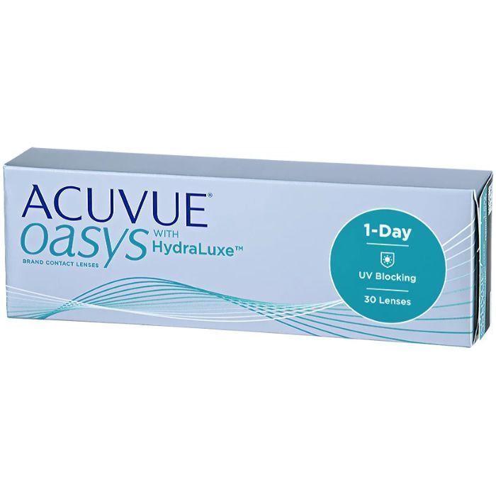 

Acuvue Oasys Hydraluxe Contact Lenses 1 Day Replacement -2.25 BC/8.5 30 Units