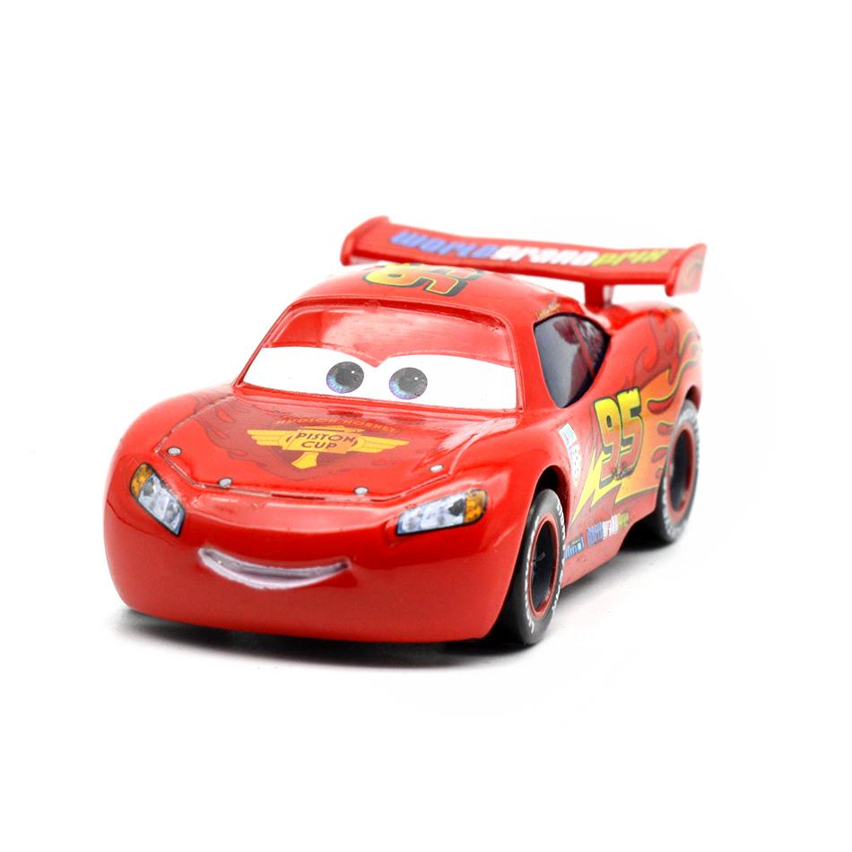 Pixar Cars 2 Racing Car Diecast Model, Lightning McQueen, Chick Hicks & The King Hauler, Metal Collection Toy, Kids Birth