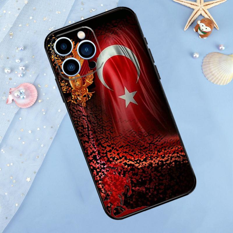 Turkey Flag Phone Case For iPhone 14 13 12 11 15 16 Pro Max 7 8 Plus XR X XS Max 12 13 Mini Cover Case