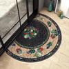 Half Round Floor Mat Suitable for Porch and Living Room Decoration Machine Washable