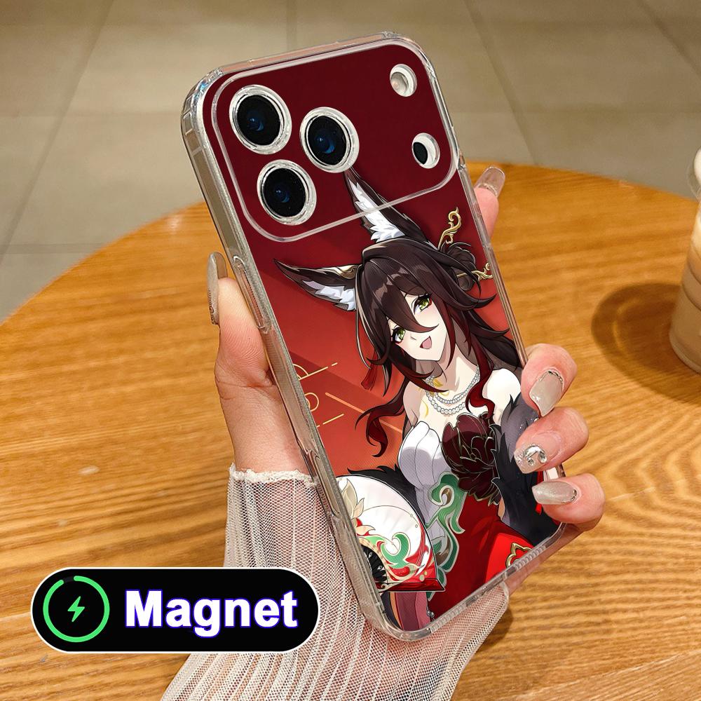 HSR Fugue Clear TPU Magsafe Mobile Phone Case for iPhone 17 16 15 14 13 12 11 Air Pro Max Plus Mini Colorful Cover