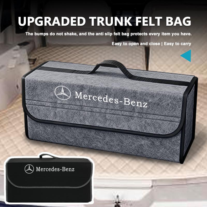 Car Trunk Storage Box Felt Stowing Bag Organizer Tool Auto Interior Accessories For Benz CLS SLK Sport ML C200 C260 C300 W205