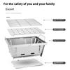 Alocs Outdoor Camping 304 Stainless Steel Portable Grill - Book Folding Design, 2cm Thin, Suitable for Camping/Picnic (Light 2.66kg)