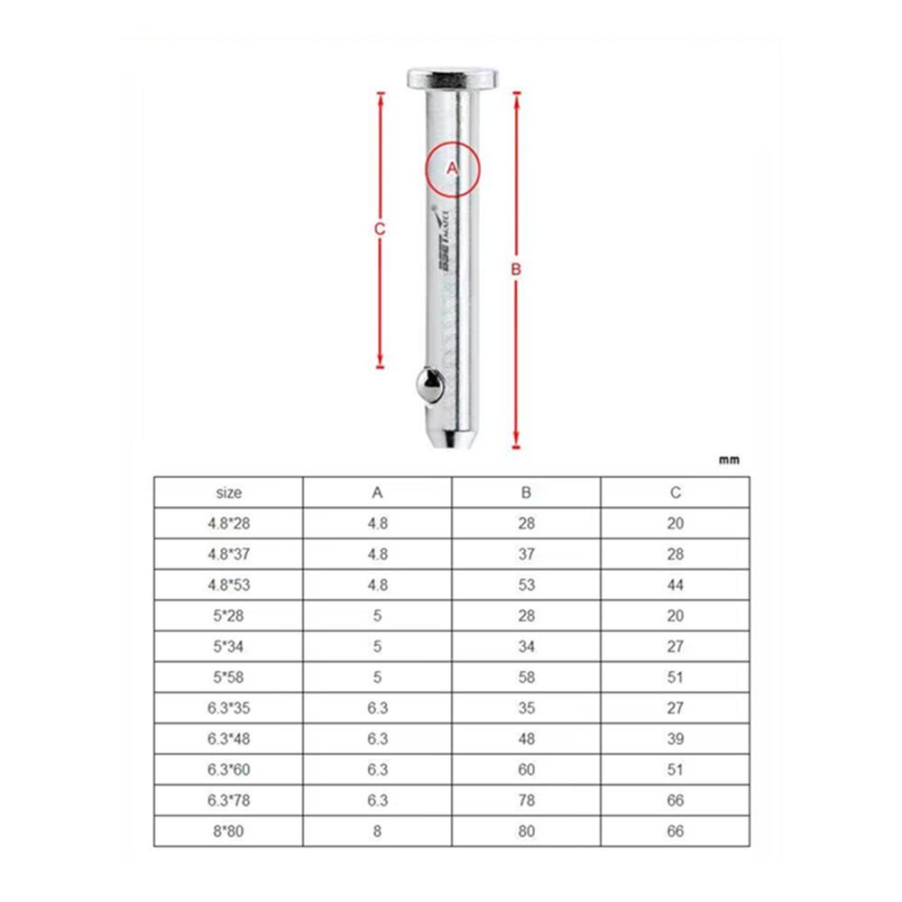 316 Stainless Steel Dowel Pin Flat Head Cylindrical Pin Positioning Pins Quick Release Ball Pin Retainer Farm Lawn Garden