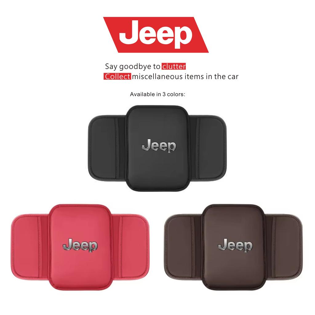 PU Car Arm Rest Cushion Storage Pad Armrest Box Protective Cover For Jeep Renegade Compass Grand Cherokee Wrangler Gladiator