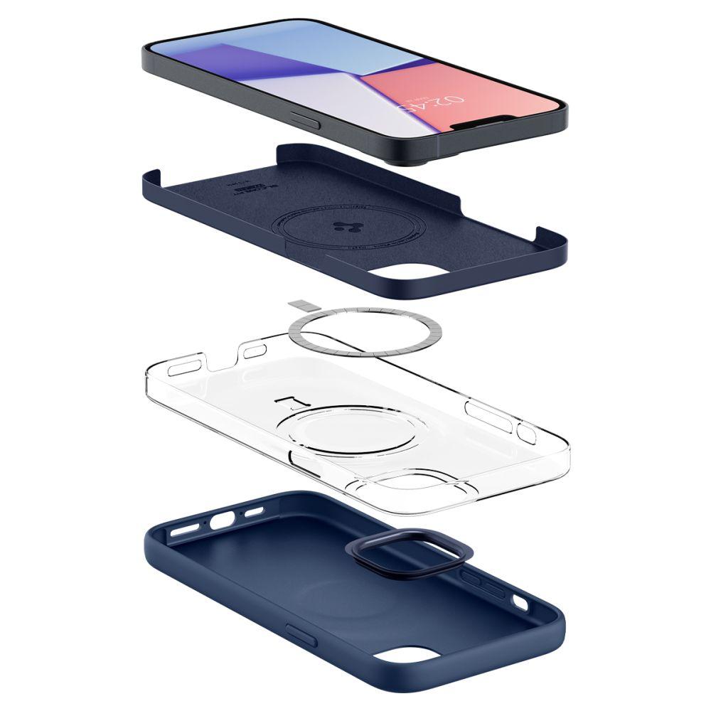 Spigen Silicone Fit Mag Magsafe Iphone 14 Plus / 15 Plus Navy Blue