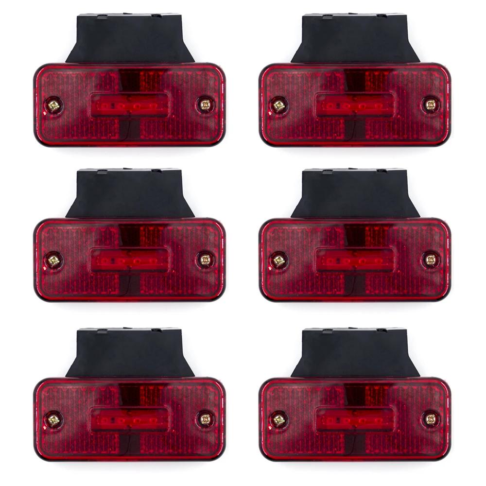10/8/6/4pcs 12V 24V LED Side Marker Light Car External Lights Squarde Warning Tail Light Signal Lamp Auto Trailer Truck Lorry