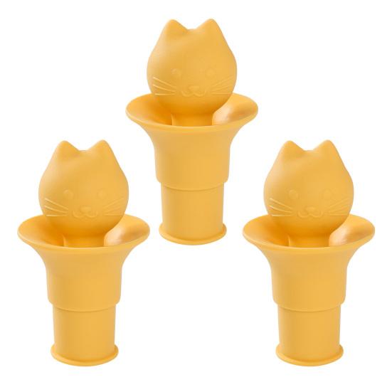 Cat Head Bottle Stopper Silicone Sealing Cap Red Wine Bottle Sealer Stopper Unique Party Wine Accessory