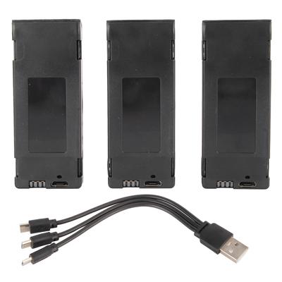 3PCS Drone Batterie 2600MAH 3,7 V Wiederaufladbare Quadcopter Drone Lithium-Batterie für E88max E99max