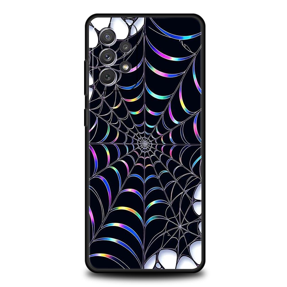 Spider Web Phone Case for Samsung Galaxy A55 A35 A15 A14 A13 A25 A54 A51 A71 A72 A73 A32 A52 A41 5G Soft TPU Shell Fundas Capas