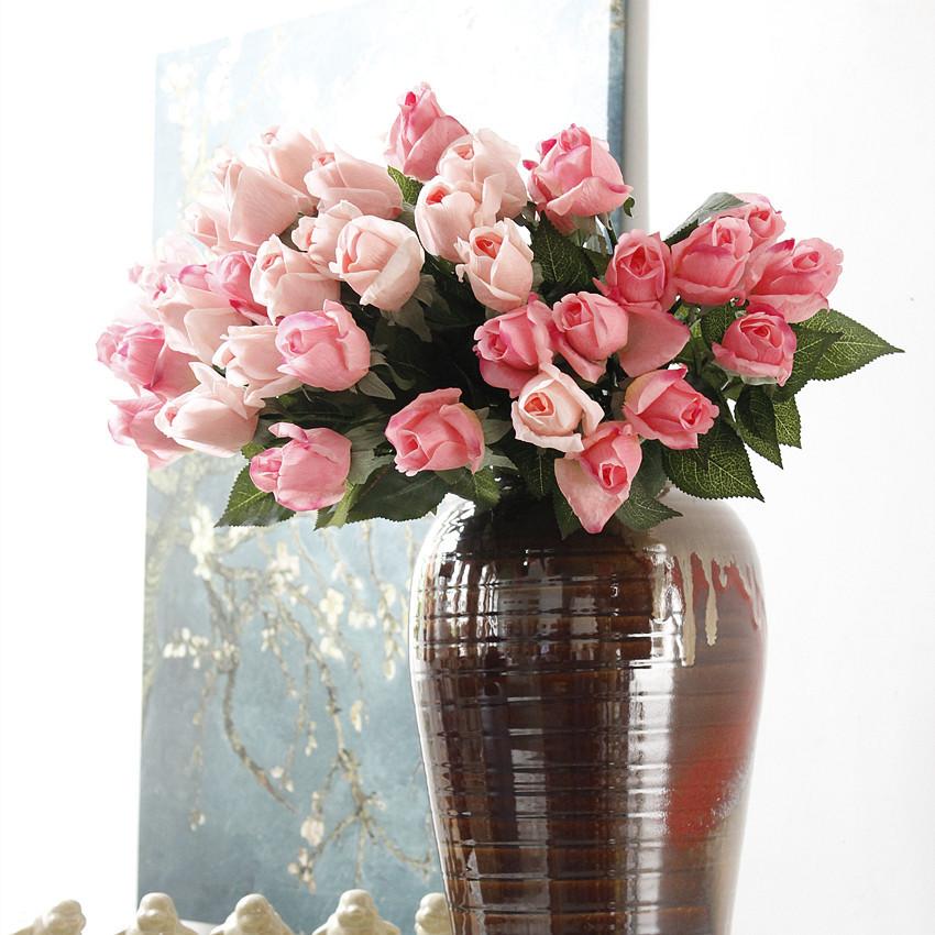 11pcs/Lot Fresh Rose Artificial Flowers Real Touch Rose Floral Home Decorations For Wedding Party Birthday Gifts