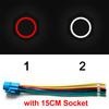 16/19/22mm Bicolor LED Metal Push Button Switch Waterproof Car Boat 7Pin Momentary Self-reset Fixed Self-locking 6V 12V 24V 220V