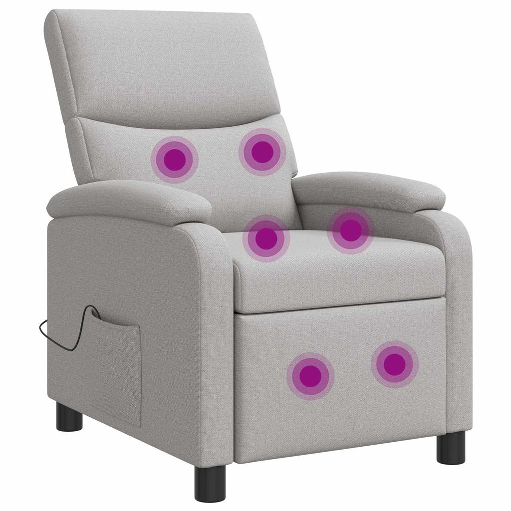Massage Relax Chair Cloud Gray Fabric