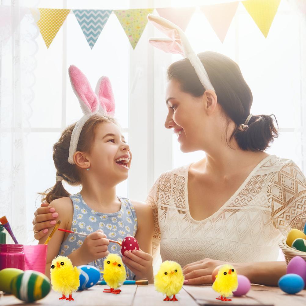 60 PZ Pulcini di Pasqua Mini Decorazione Pasquale Gialla Giocattolo Decorazione Casa Giardino Primavera Bomboniere Festa e