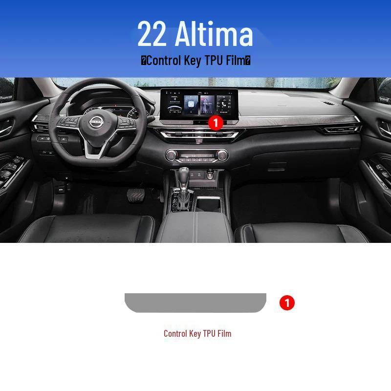 

Nissan Teana Interior Protection Film: Console, Gear Shift, Screen, B-Pillar, & Headlight - TPU.