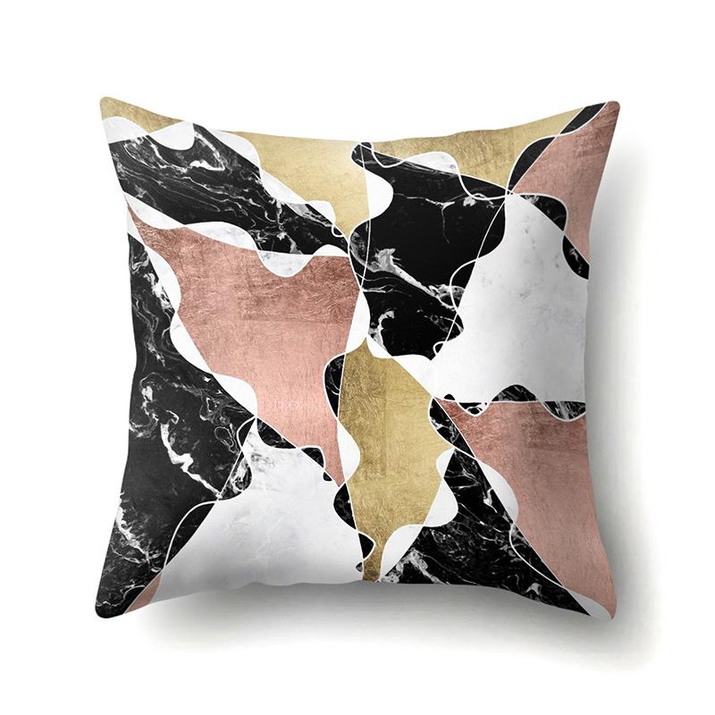 Polyester Pillow Case Automobile Decoration Home Printed Pillow Case Waist Cushion Cover Car Cushion Head Cushion Cover