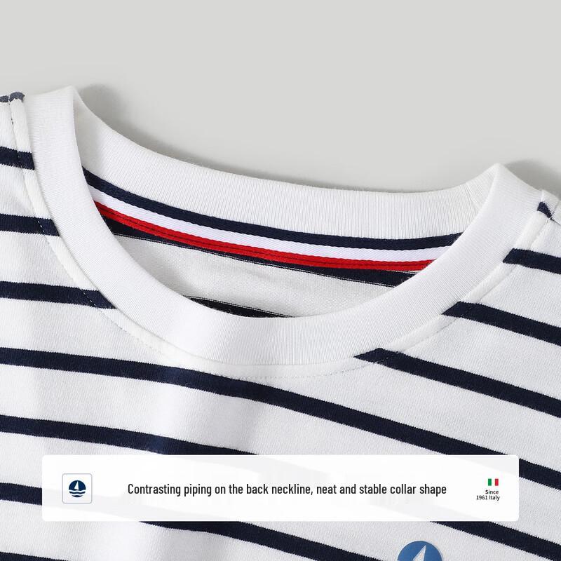 Navigare Boys' Long-Sleeve Striped Cotton Tee