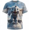 Funny Animal Graphic Print T-shirt Men Short Sleeve Tees Men's Summer T-shirts Horse Squirrel Graphic Tee Women Summer Clothes